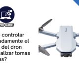 ¿Cómo controlar adecuadamente el cardán del dron para realizar tomas precisas?