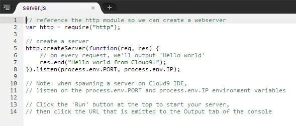 Captura7 - c9.io: IDE en la nube gratuito para el desarrollo colaborativo de aplicaciones web