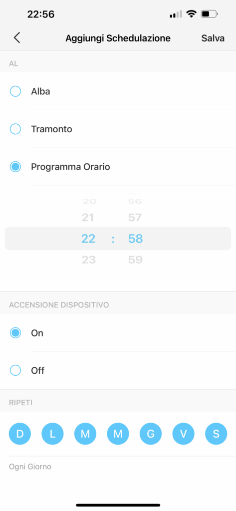 Aplicación de enchufe inteligente TP-Link P100: programación del tiempo